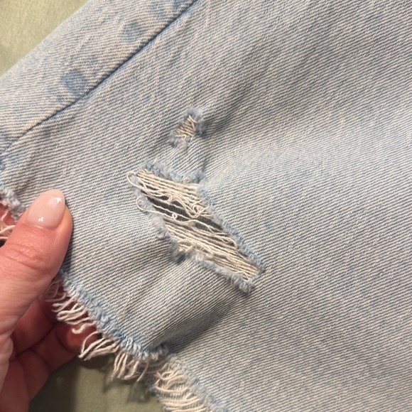 Abercrombie & Fitch Light Blue Denim Cutoff Shorts - Picture 3 of 6